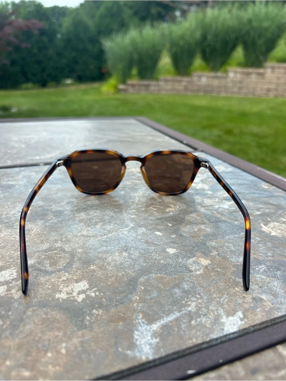 WMP Eyewear Francis Square Polarized Tortoiseshell Sunglasses Keyhole Bridge